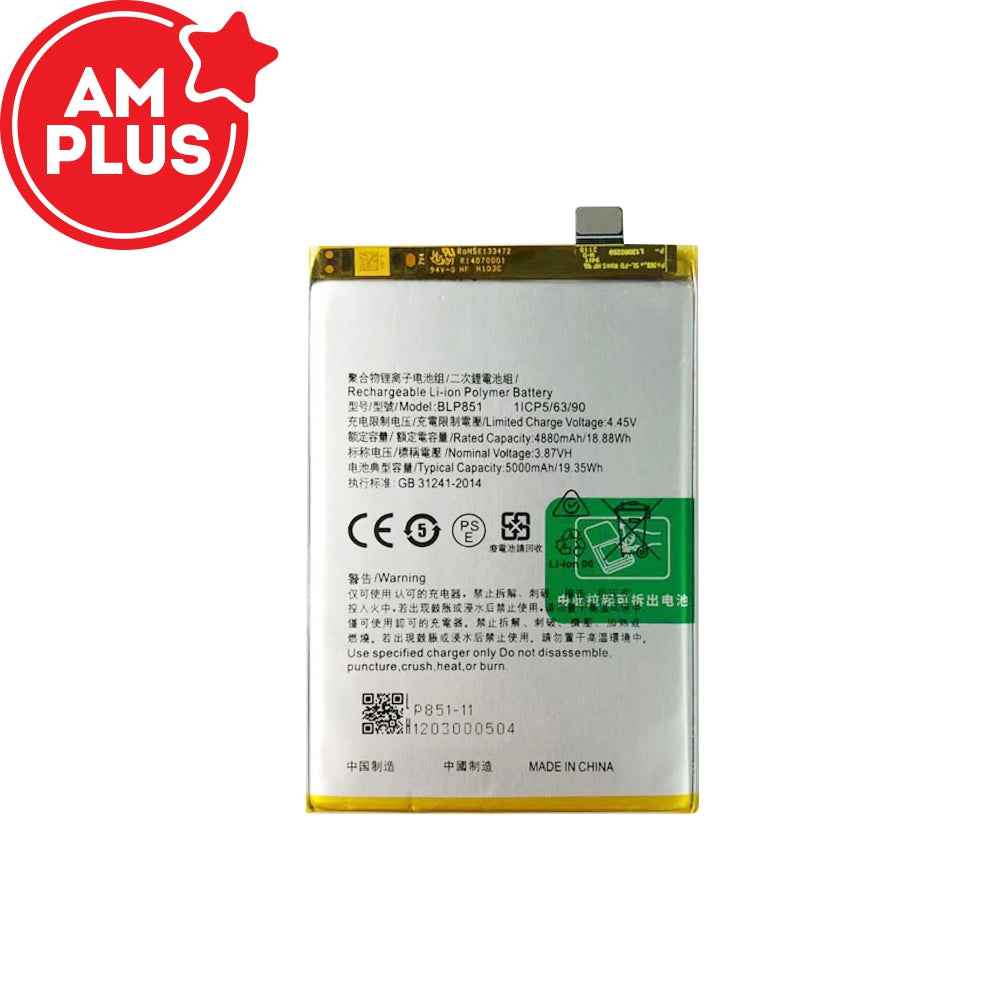 OPPO A74 / A95 / Reno 6 lite / F19 / F19S Replacement Battery 4880mAh (AMPLUS)