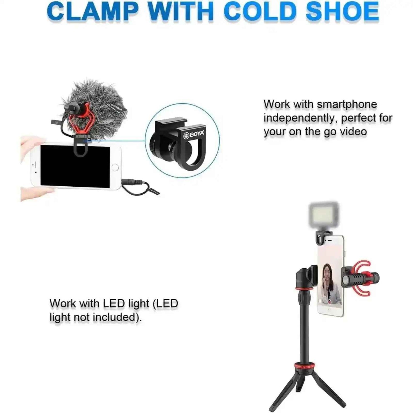 BOYA BY-VG330 Smartphone Microphone w Tripod