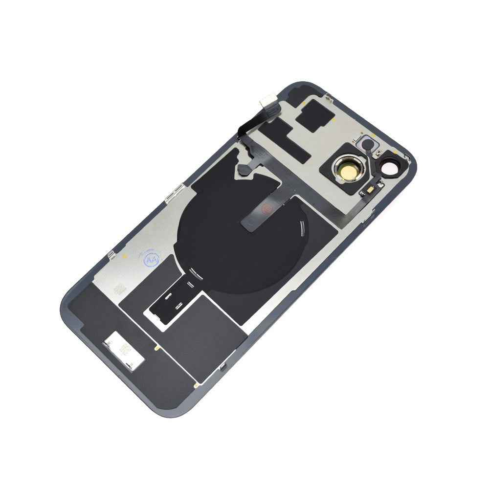 BQ7 Rear Cover Glass with Camera Lens Glass and Wireless NFC Charging with Flash Flex Cable for iPhone 15-Pink