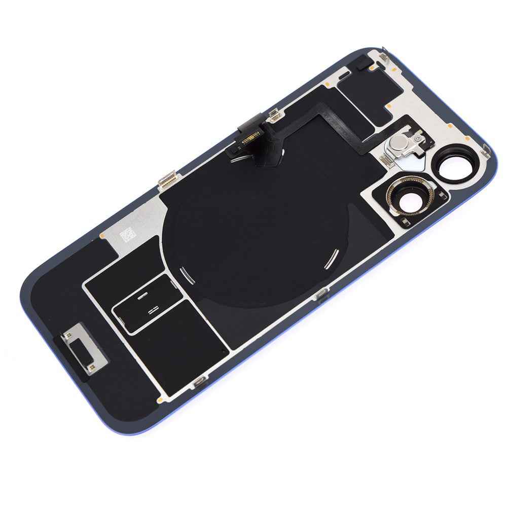 BQ7 Rear Cover Glass with Camera Lens Glass and Wireless NFC Charging with Flash Flex Cable for iPhone 16-Ultramarine