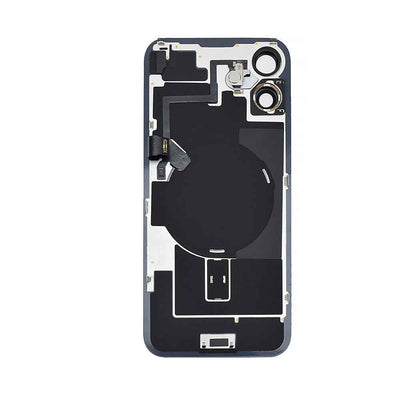 BQ7 Rear Cover Glass with Camera Lens Glass and Wireless NFC Charging with Flash Flex Cable for iPhone 16 Plus-White