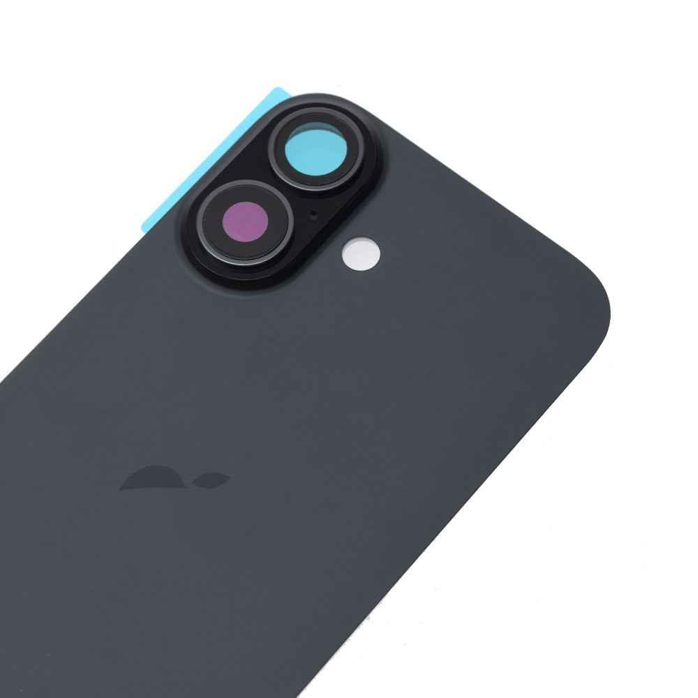 BQ7 Rear Cover Glass with Camera Lens Glass and Wireless Charging Magnet for iPhone 17-Black