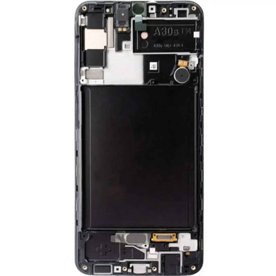 BQ7 Samsung Galaxy A30s A307F OLED Screen Replacement Digitizer with Frame-Prism Crush Black (As the same as service pack, but not from official Samsung)