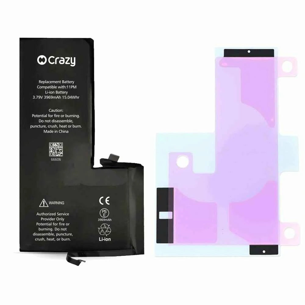 Crazy Improved Quality- iPhone 11 Pro Max Replacement Battery with Adhesive Strips 3969mAh (TI CHIP: 27546)