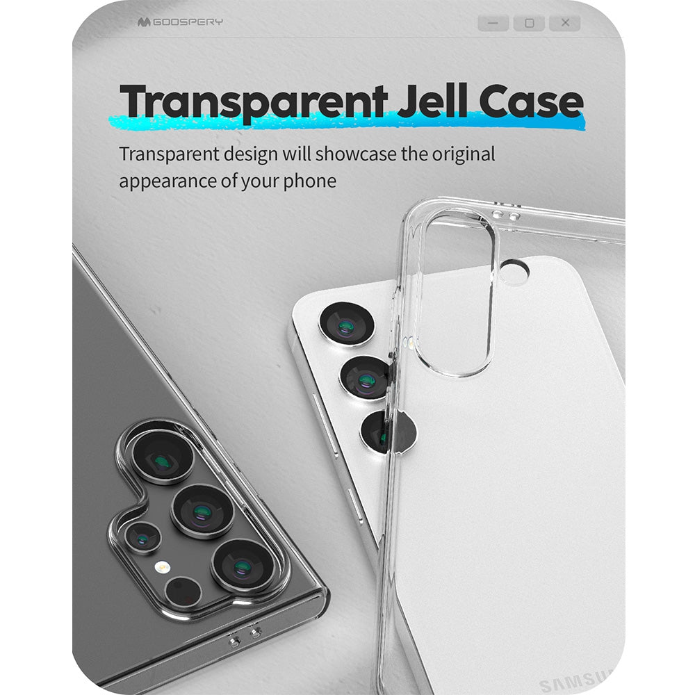 Mercury Transparent Jelly Case Cover for Samsung Galaxy S24 Ultra