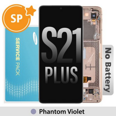 (Not Include Front Camera) Samsung Galaxy S21 Plus 5G G996 OLED Screen Replacement Digitizer with Frame (Service Pack)-Phantom Violet - MyMobile