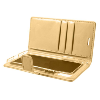 Mycase Leather Folder Iphone Xs 5.8 - Gold - MyMobile