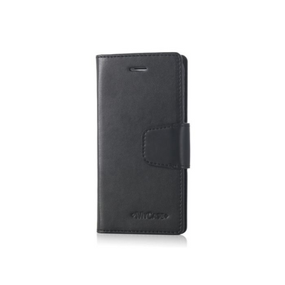 Mycase Leather Wallet Oppo A73 Black - MyMobile