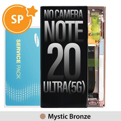 (Not Include Front Camera)Samsung Galaxy Note20 Ultra N985F 5G N986B OLED Screen Replacement Digitizer GH82-31453D (Service Pack)-Mystic Bronze - MyMobile