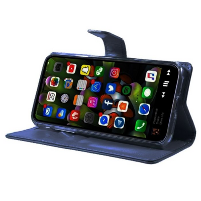 Mycase Leather Folder Iphone Xr 6.1 - Blue - MyMobile