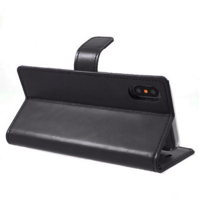 Mycase Leather Folder Iphone Xr 6.1 - Black - MyMobile