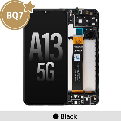 BQ7 Samsung Galaxy A13 5G A136 OLED Screen Replacement Digitizer with Frame-Black (As the same as service pack, but not from official Samsung) - MyMobile