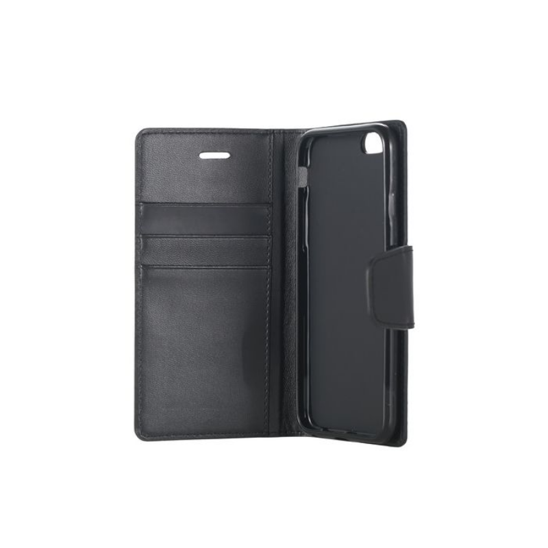 Mycase Leather Wallet Oppo F1s Black - MyMobile