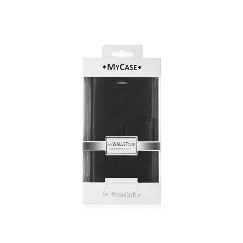 Mycase Leather Wallet Oppo R15 Pro Black - MyMobile