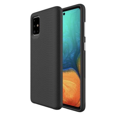Mycase Tough Samsung A12 with stand - Black - MyMobile