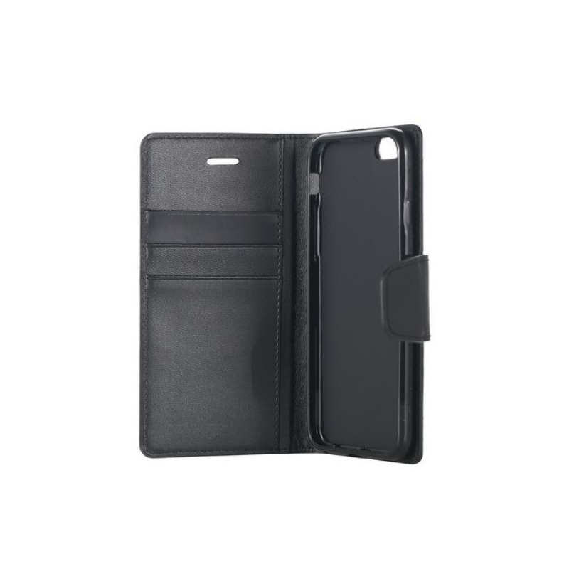 Mycase Leather Wallet Oppo R15 Black - MyMobile