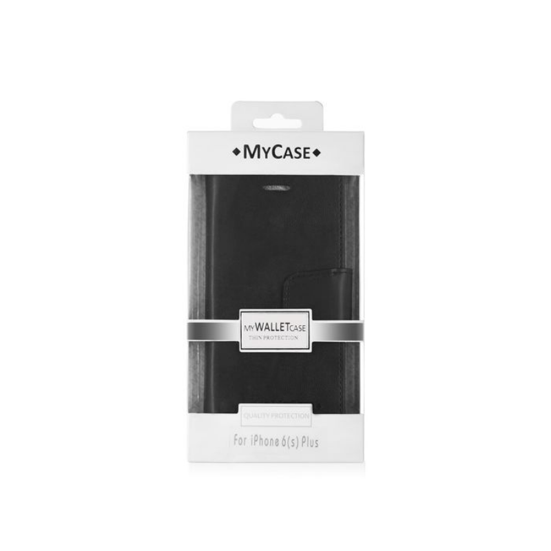 Mycase Leather Wallet Oppo R11 Black - MyMobile