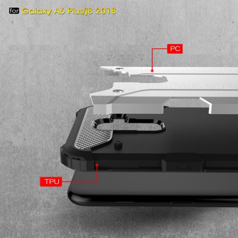Mycase Tuff Samsung J8 - J810yz - Black - MyMobile