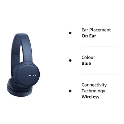 Sony WH-CH510 Wireless Headphones Blue - MyMobile