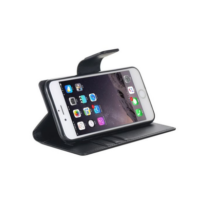 Mycase Leather Wallet Iphone 7/8 Plus - Black - MyMobile