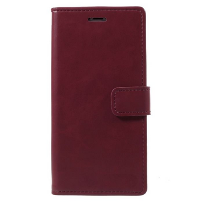 Mycase Leather Folder Iphone Xs Max 6.5 - Berry Red - MyMobile