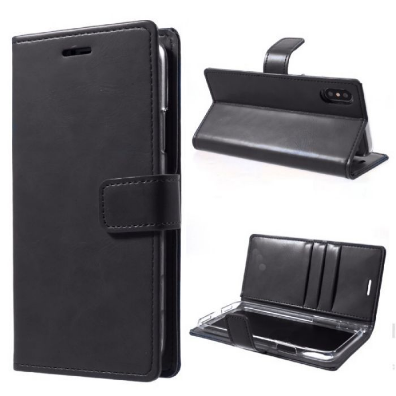 Mycase Leather Folder Samsung A22 4g- Black - MyMobile