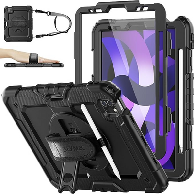 Pure Guardian 2 case iPad 7th/8th/9th gen (10.2) black With Strap and In-build Screen Guard - MyMobile