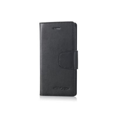 Mycase Leather Wallet Oppo F1s Black - MyMobile
