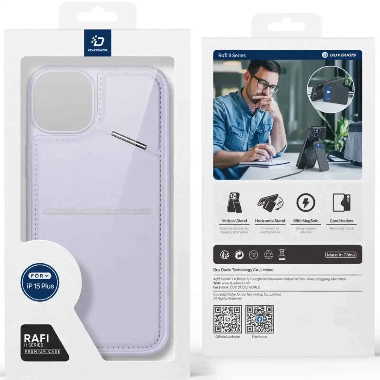 Dux Ducis Rafi Series ll MagSafe For Apple iPhone 15 Plus - back Wallet
