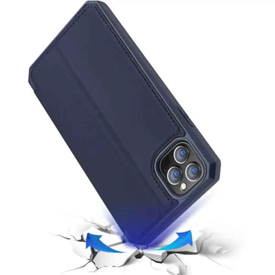 Dux Ducis Skin-x Series Magnetic Flip Case Cover For Iphone 12 / 12 Pro 6.1-blue