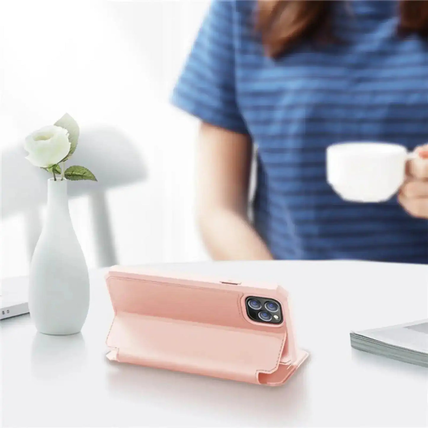 Dux Ducis Skin - x Series Magnetic Flip Case Cover For Iphone 12 / 12 Pro 6.1 - pink - MyMobile