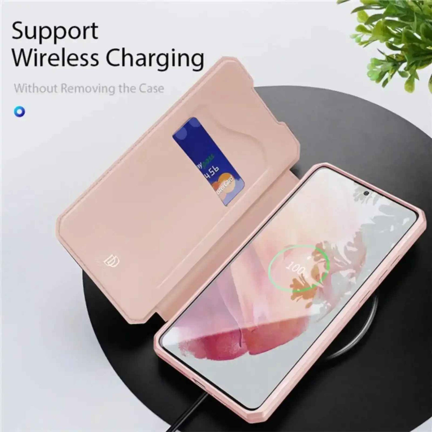 Dux Ducis Skin X Series Magnetic Flip Wallet Samsung Galaxy S21 Plus - Pink