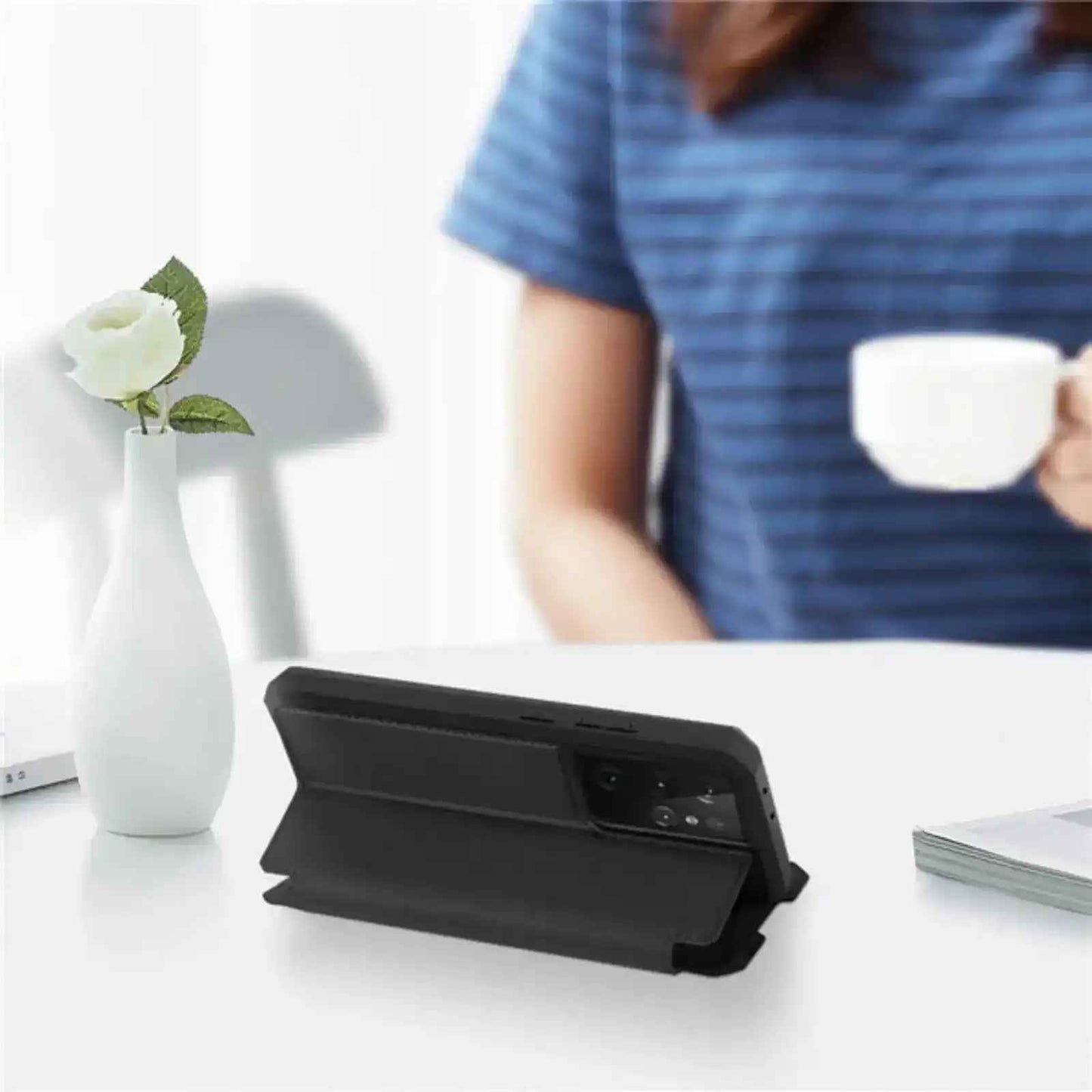 Dux Ducis Skin X Series Magnetic Flip Wallet Samsung Galaxy S21 Ultra - Black