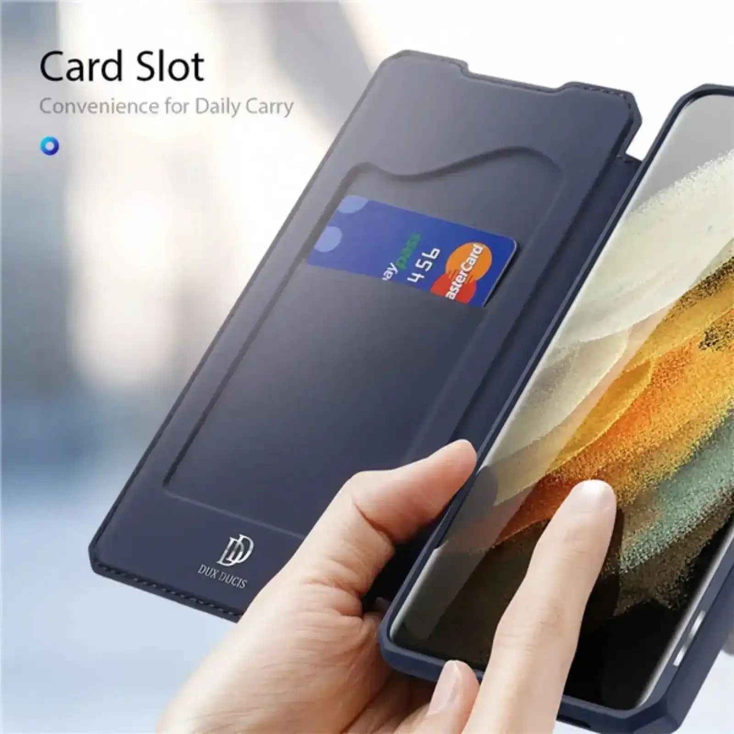 Dux Ducis Skin X Series Magnetic Flip Wallet Samsung Galaxy S21 Ultra - Blue