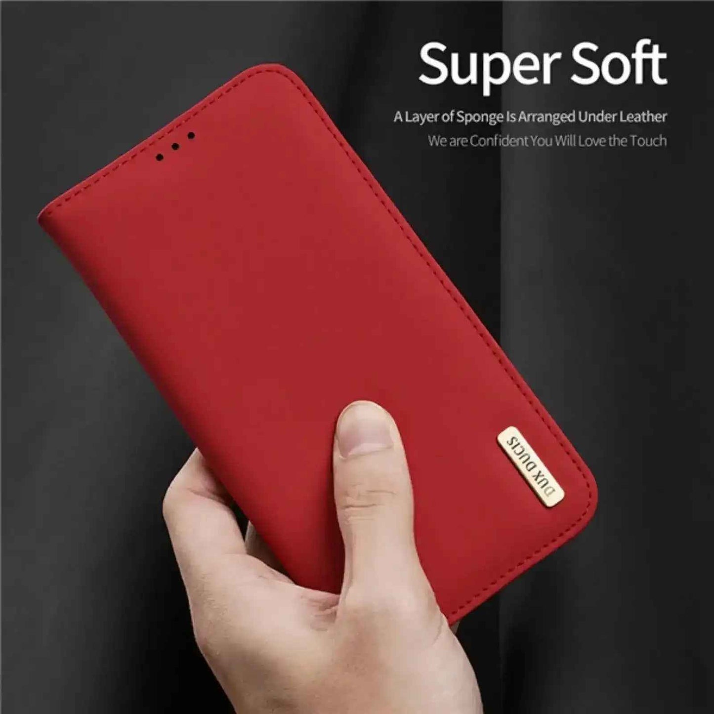 Dux Ducis Wish Series Leather Case For Iphone 12 Pro 6.1 Red