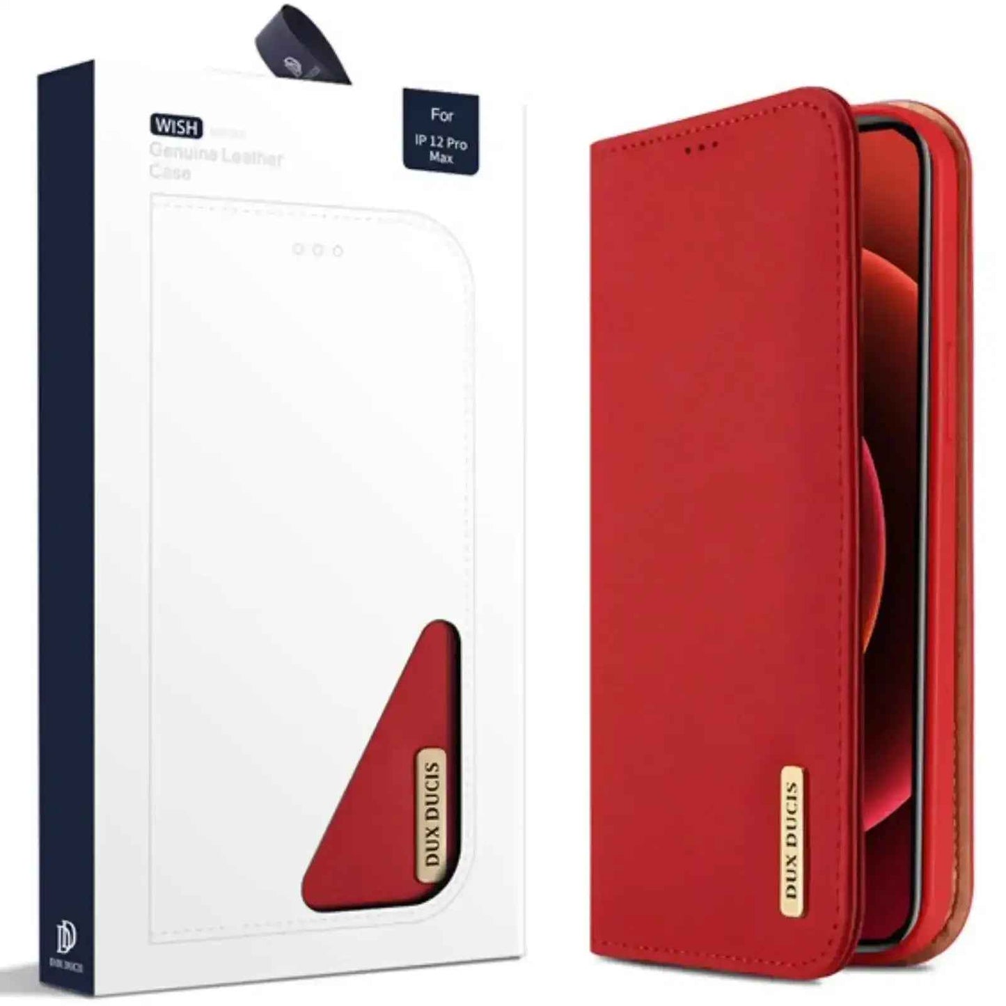 Dux Ducis Wish Series Leather Case For Iphone 12 Pro Max 6.7 Red