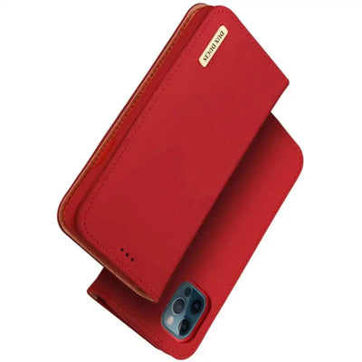 Dux Ducis Wish Series Leather Case For Iphone 12 Pro Max 6.7 Red