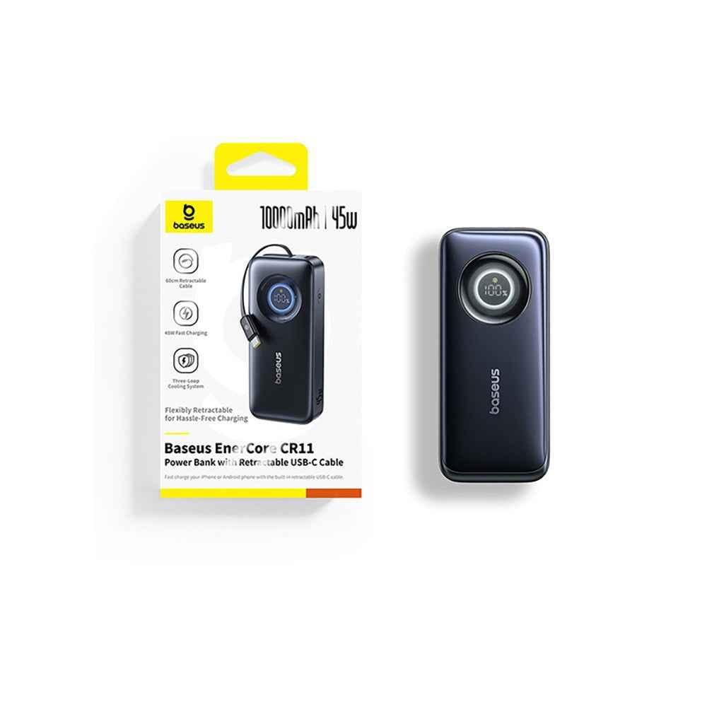 Baseus EnerCore CR11 Power Bank With Retractable Cable 10,000mAh 45W