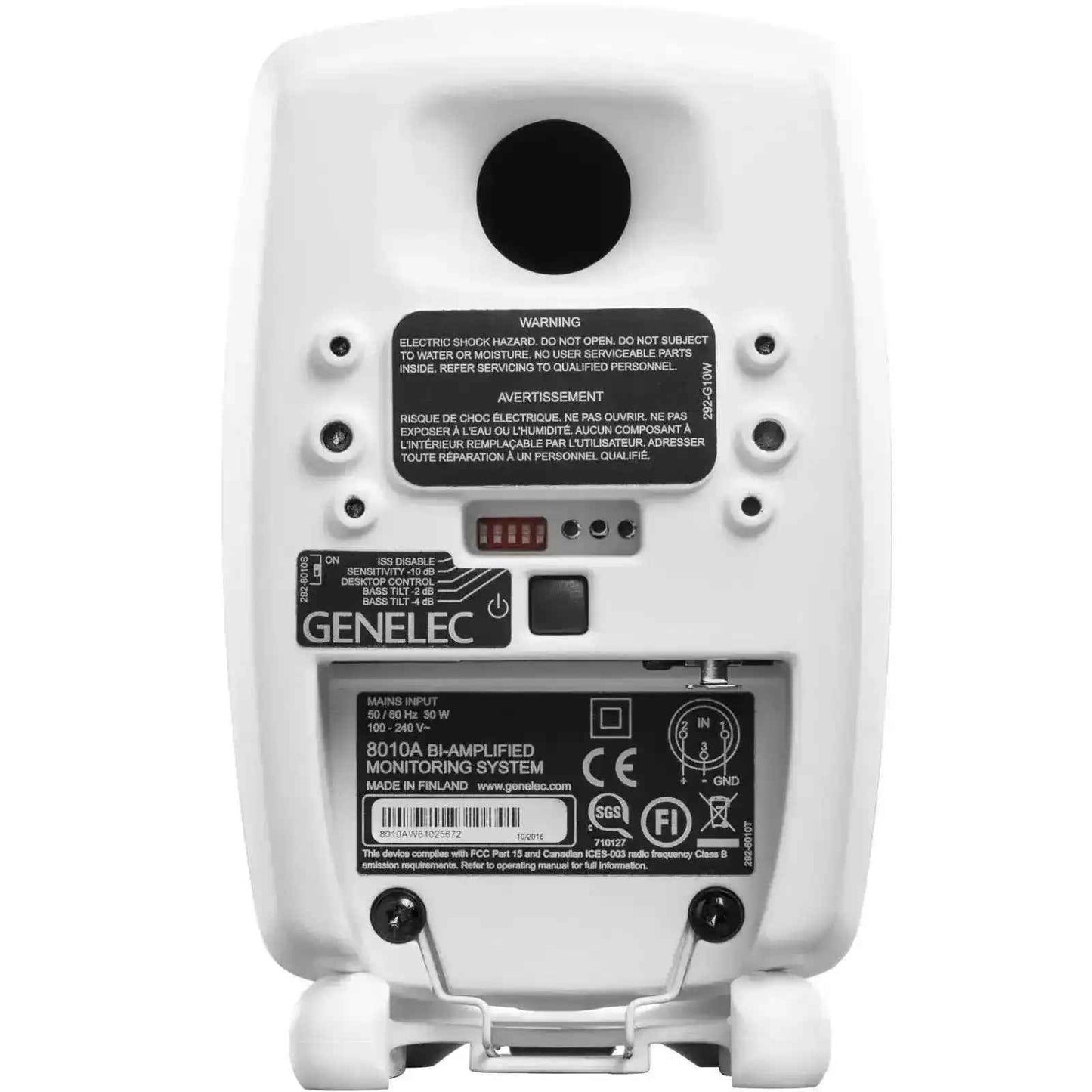 Genelec 8010A 50W Studio Monitor (Single, White)