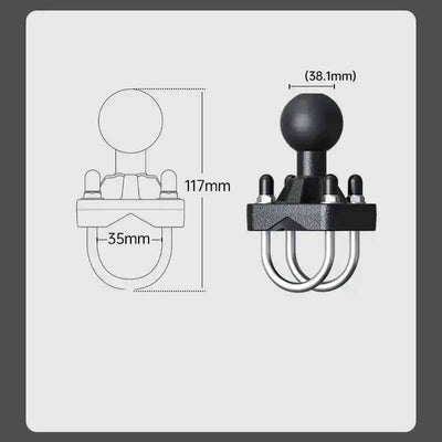 Get A Grip Industrial Arm Super-tough Tablet Cradle - U Bracket Dual
