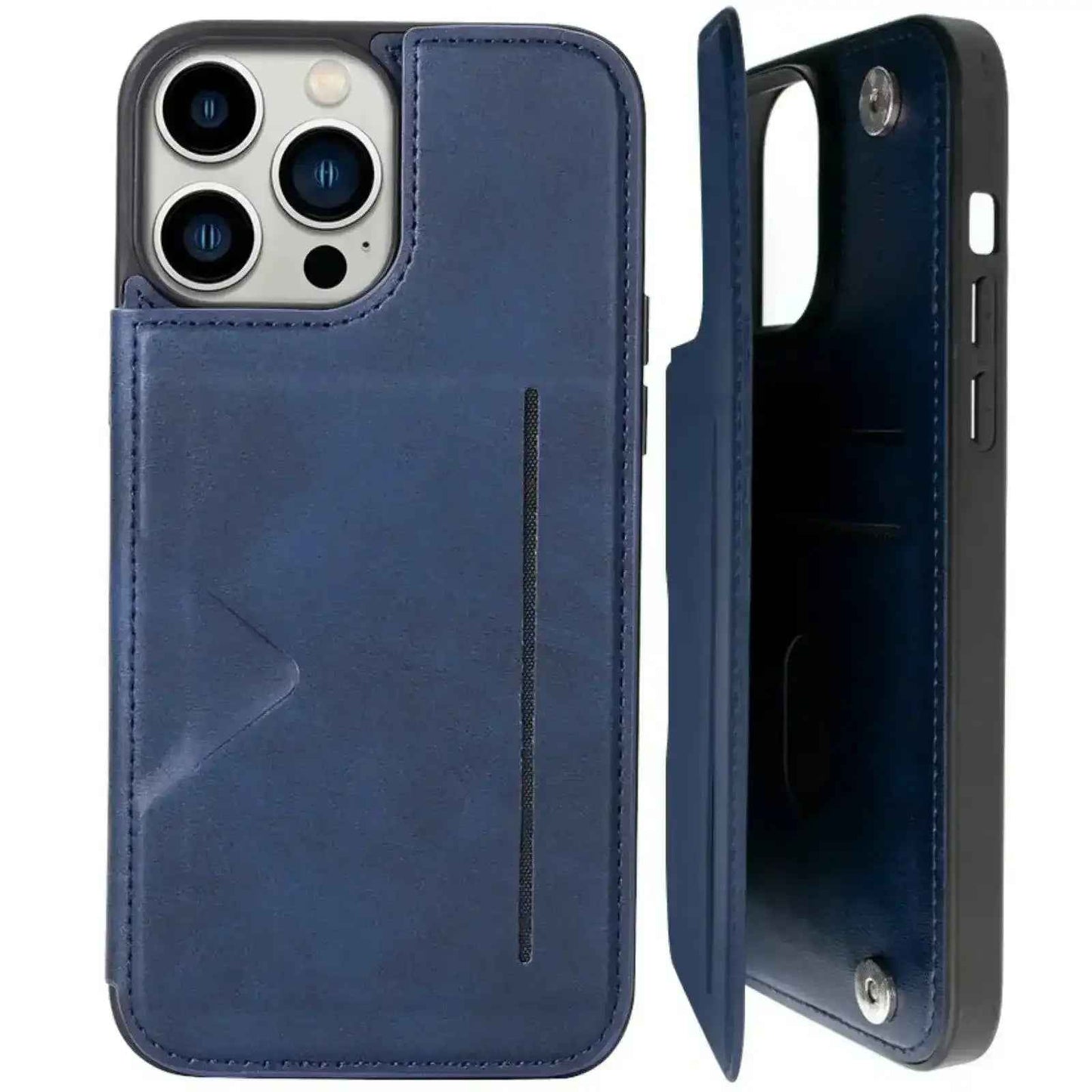Hanman Back Flip Leather Wallet Shockproof Cover Case For Iphone 14 Pro Max