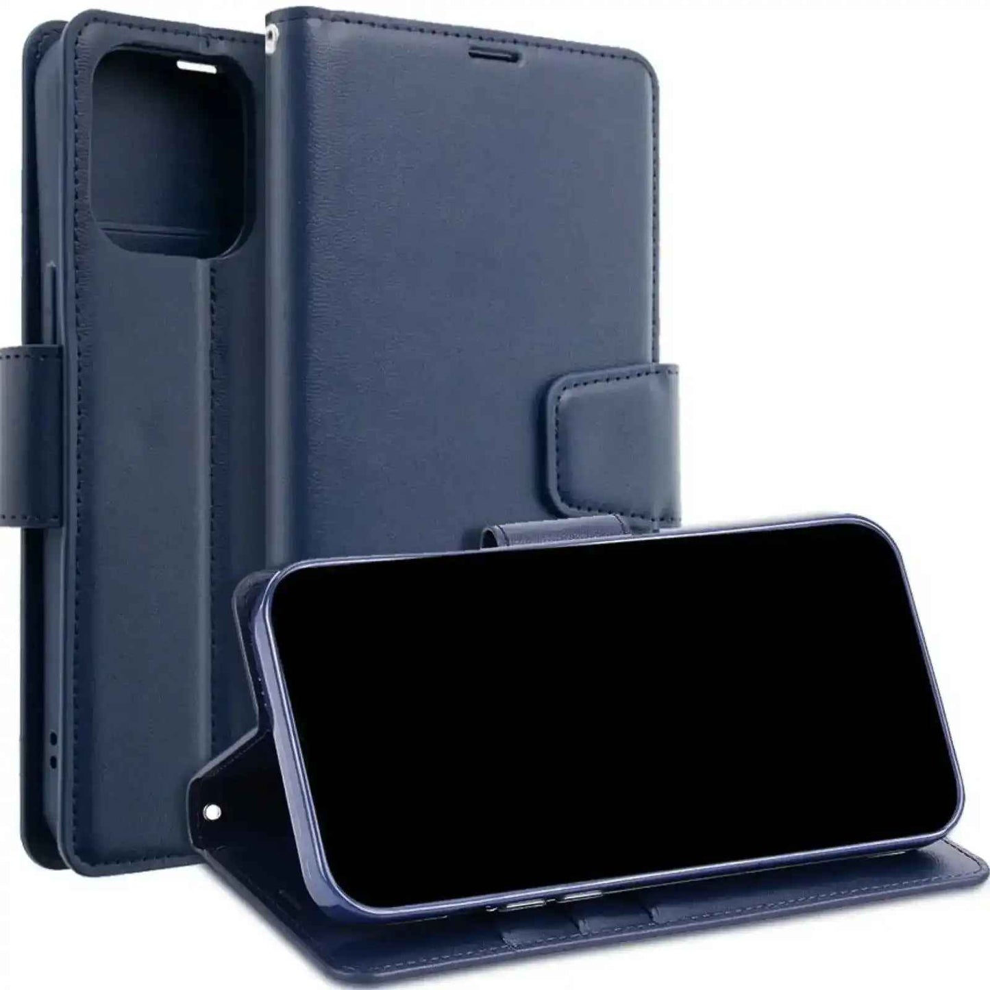 Hanman Pu Flip Leather Wallet Cover Case For Iphone 14 Pro Max