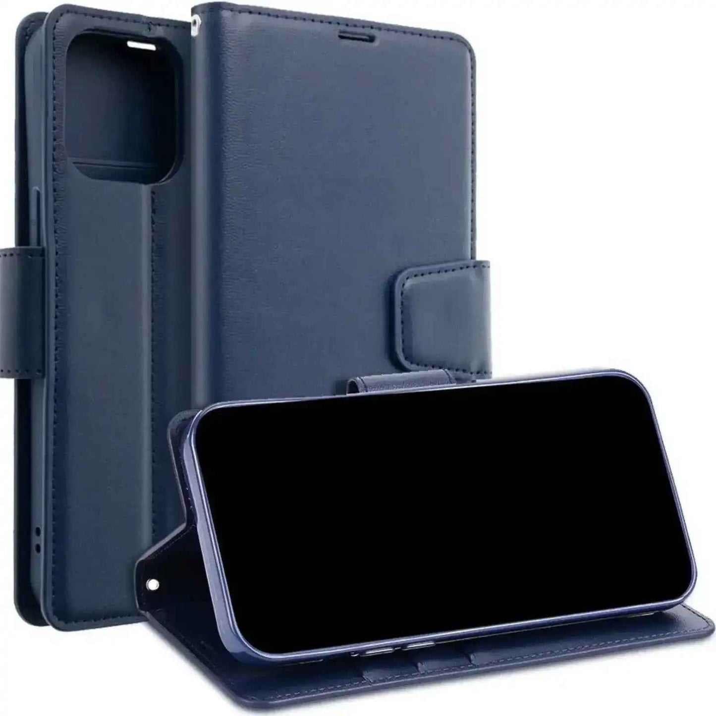 Hanman PU Flip Leather Wallet Cover Case for iPhone 15 Pro Max