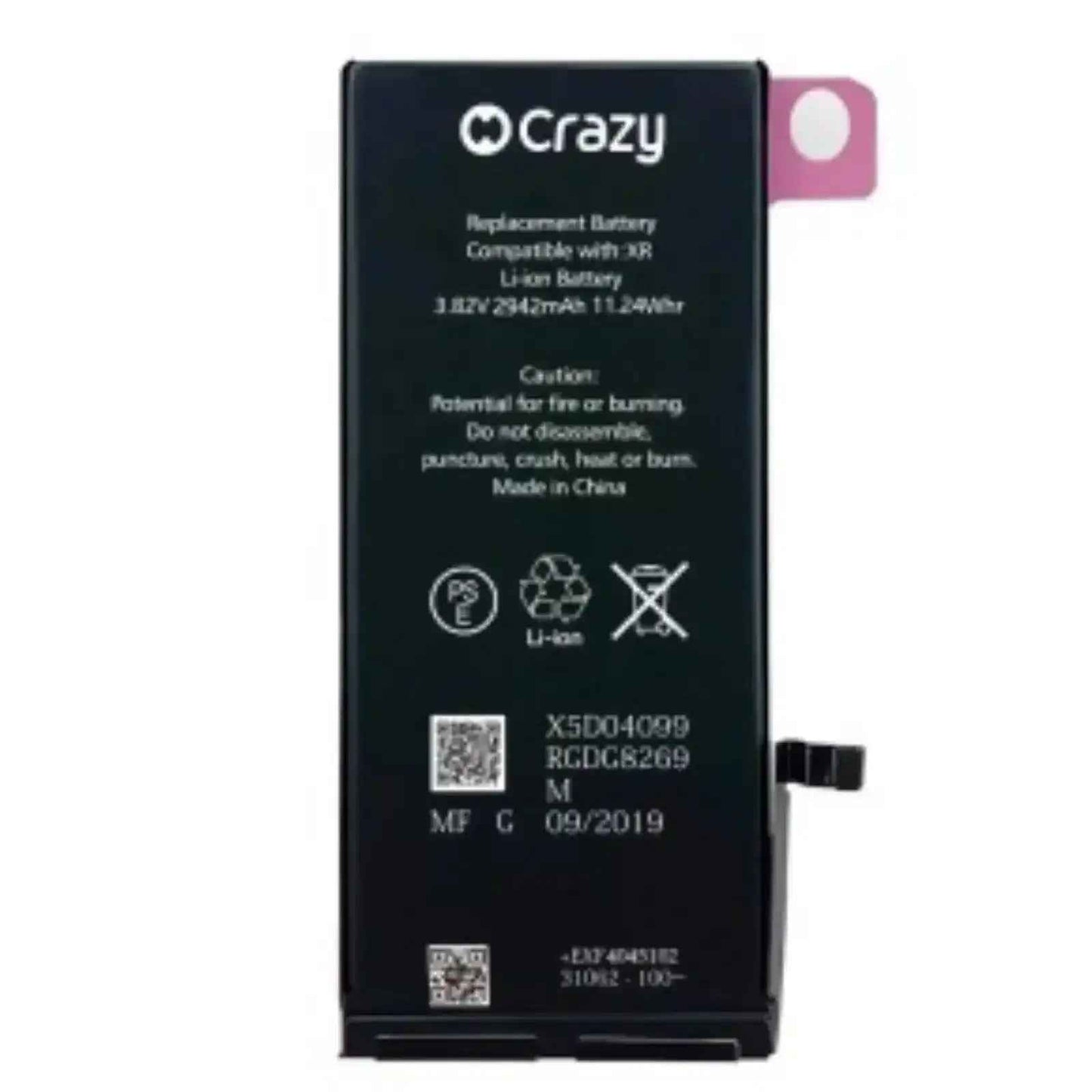 iPhone XR Replacement Battery with Adhesive Strips 2942mAh Standard Quality+SinoWealth Solution