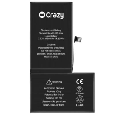 iPhone XS Max Replacement Battery with Adhesive Strips 3750mAh High Capacity+TI Solution CRAZY