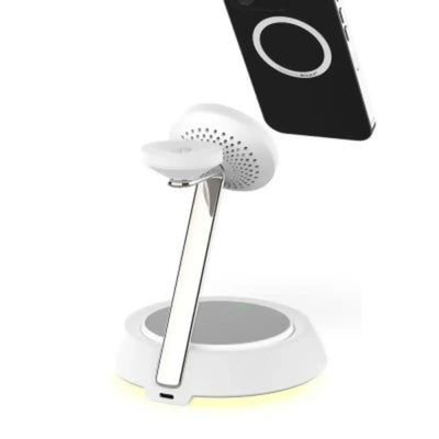 iQuick Twig Multi Functions Wireless Charger With LED Ambient Light-White iquick