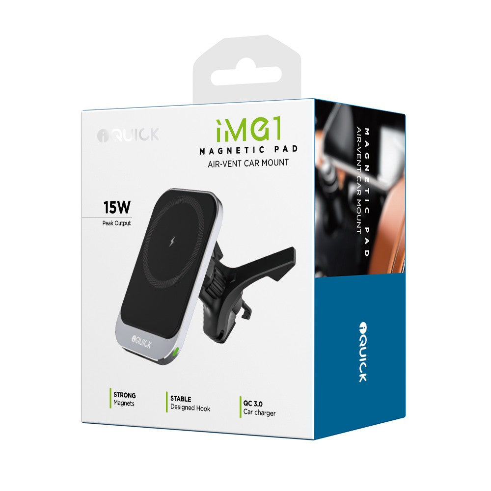 iQuick iMG1 Magnetic Pad Air-vent Car Mount 15W