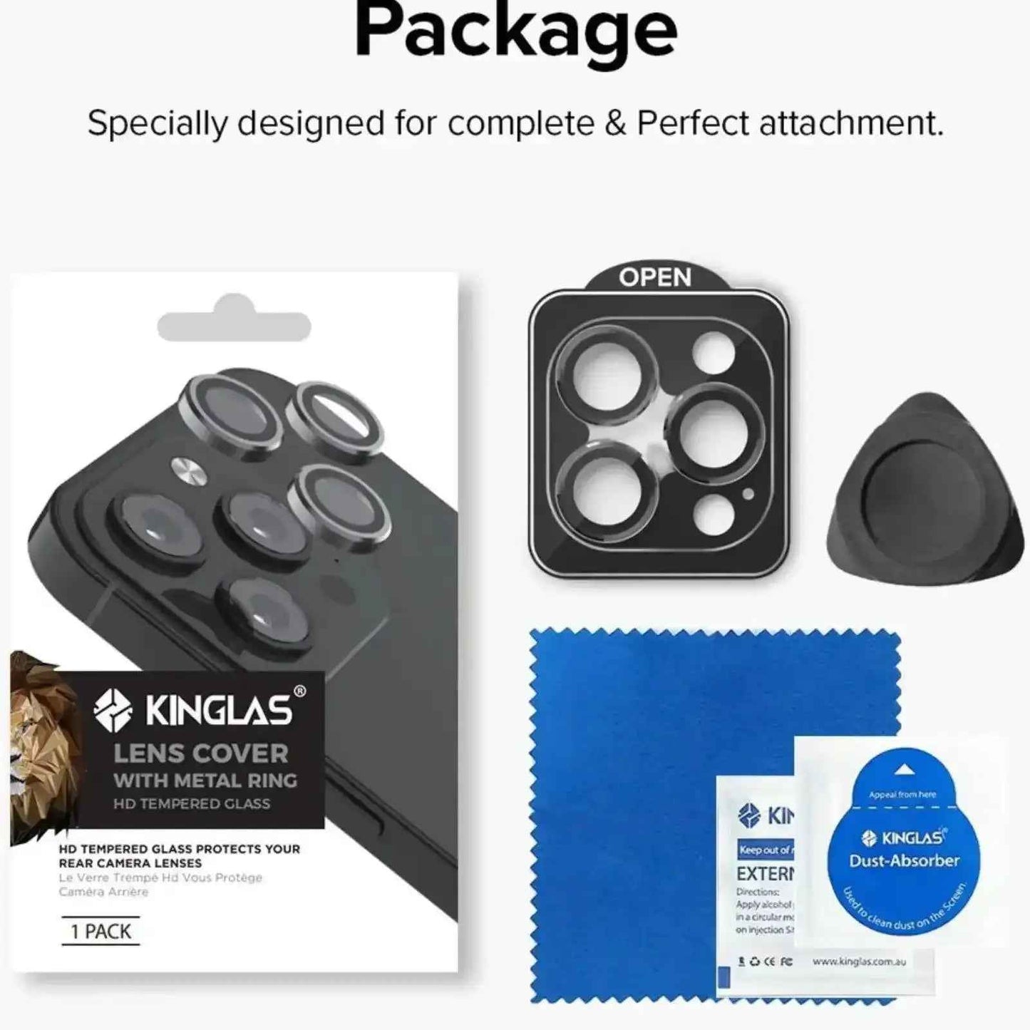 Kinglas Camera Lens Protector for iPhone 11 Pro / 11 Pro Max / 12 Pro (Set of 3)