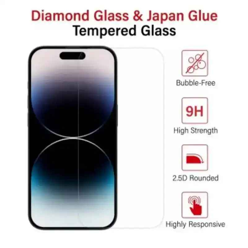 Kinglas Tempered Glass Screen Protector For iPhone 14 Pro (Diamond Glass & Japan Glue Upgrade)