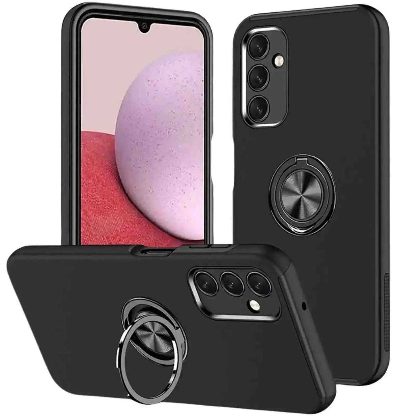 Magnetic Ring Holder Shockproof Cover Case for Samsung Galaxy A14 4G / 5G